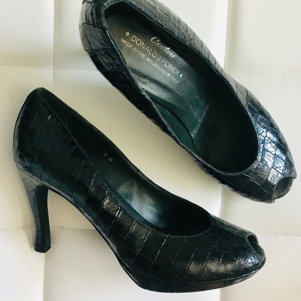 Donald J. Pilner Couture Peep Toe Pumps